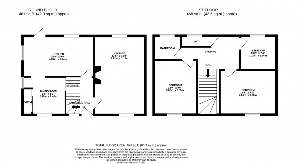 Floorplan for Parklands, Wellington