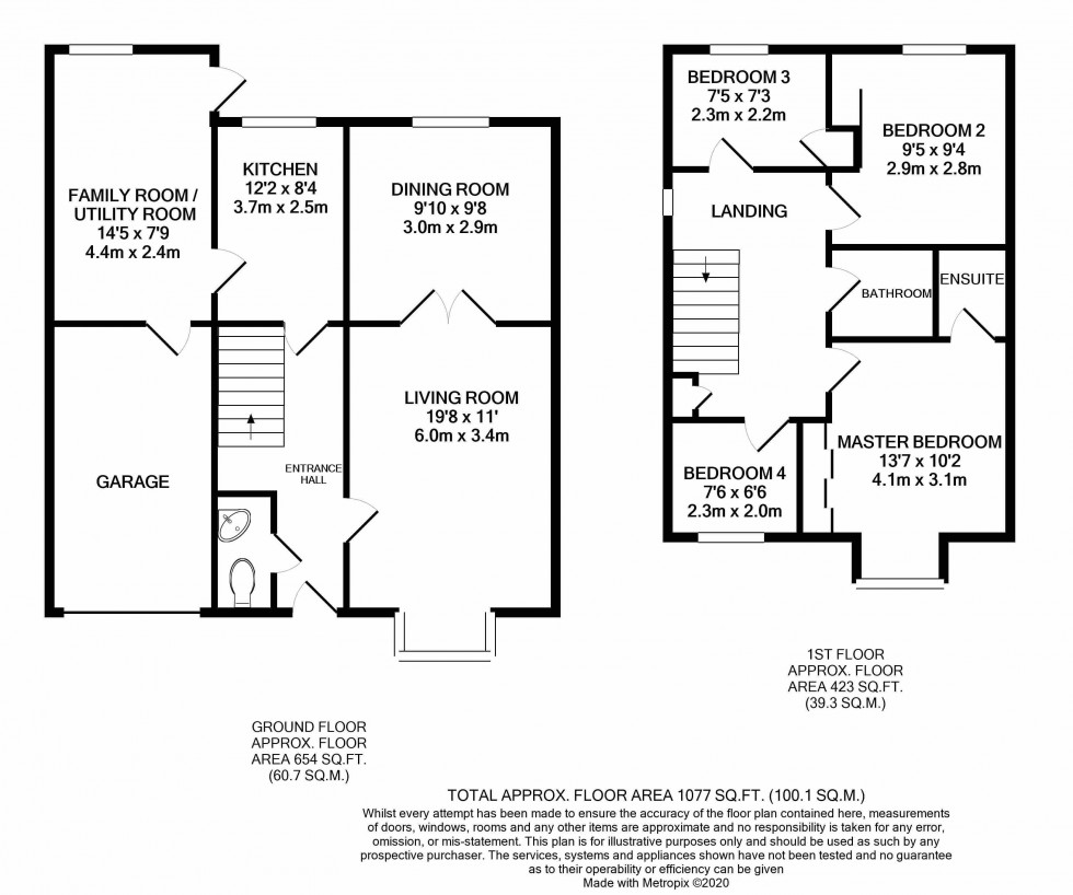 Floorplan for Cadman Drive, Priorslee