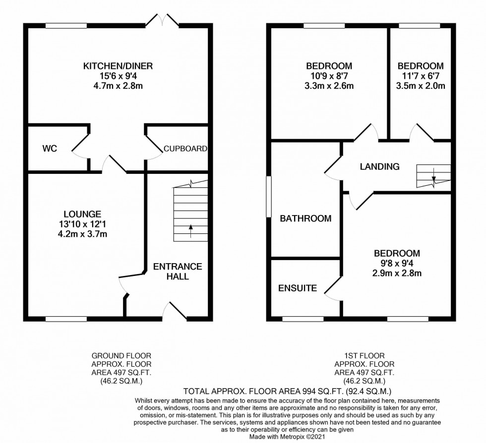 Floorplan for Linnell Grove, Lawley