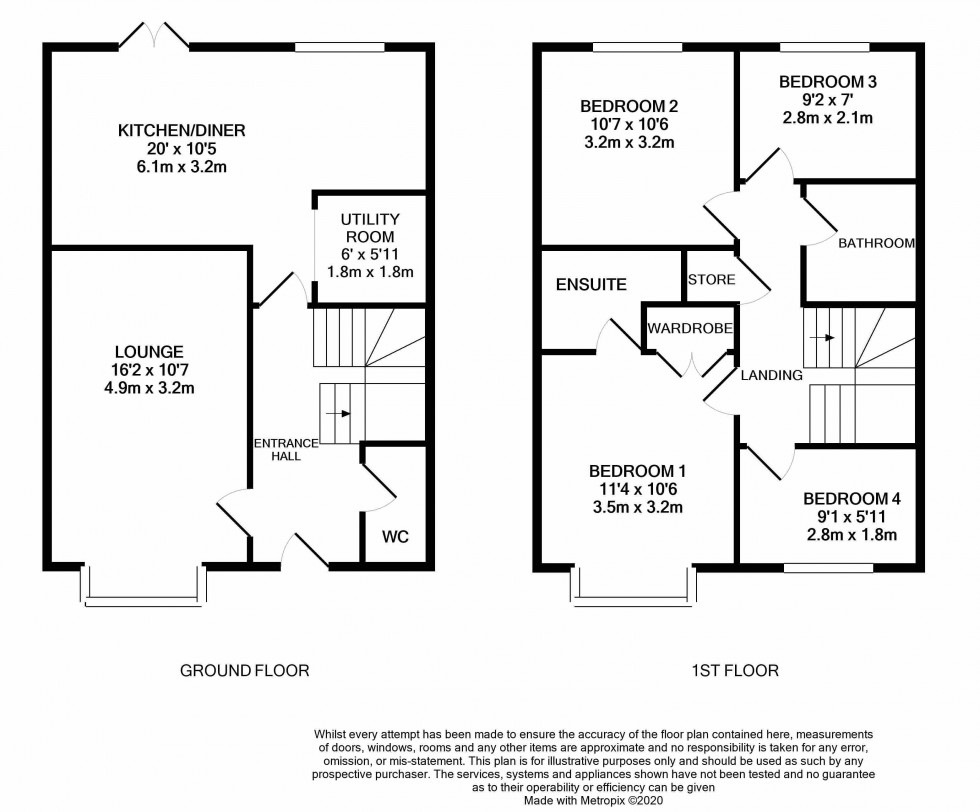 Floorplan for Lineton Close, Lawley