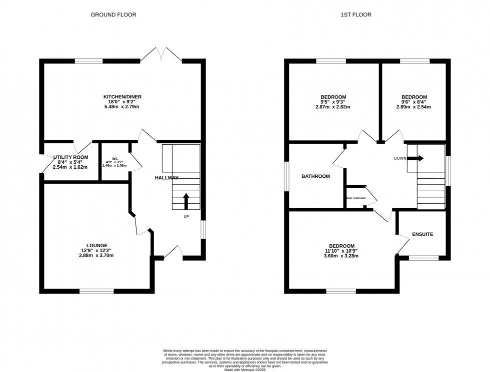 Floorplan for Churm Lane, Lawley