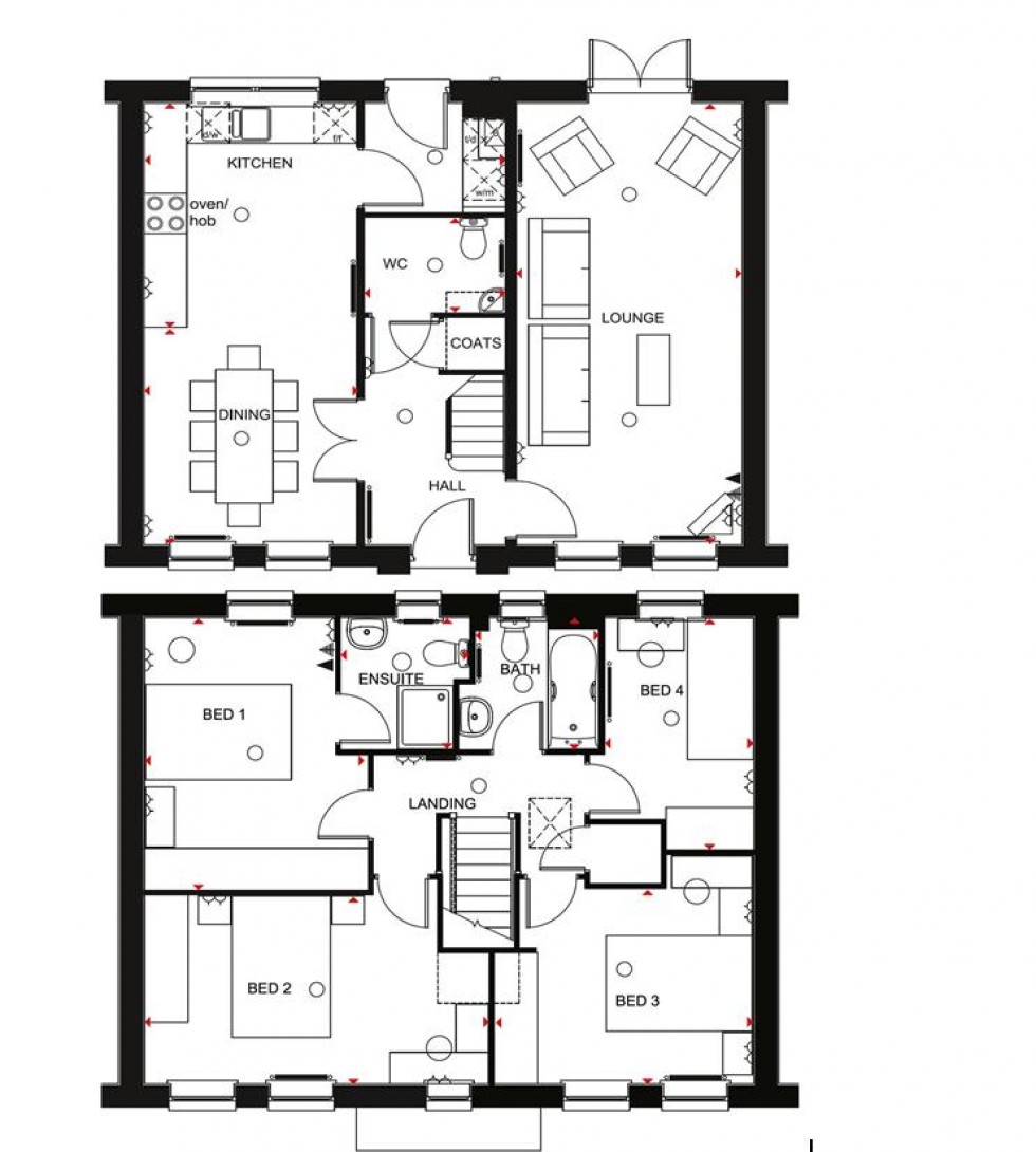 Floorplan for Rees Way, Lawley