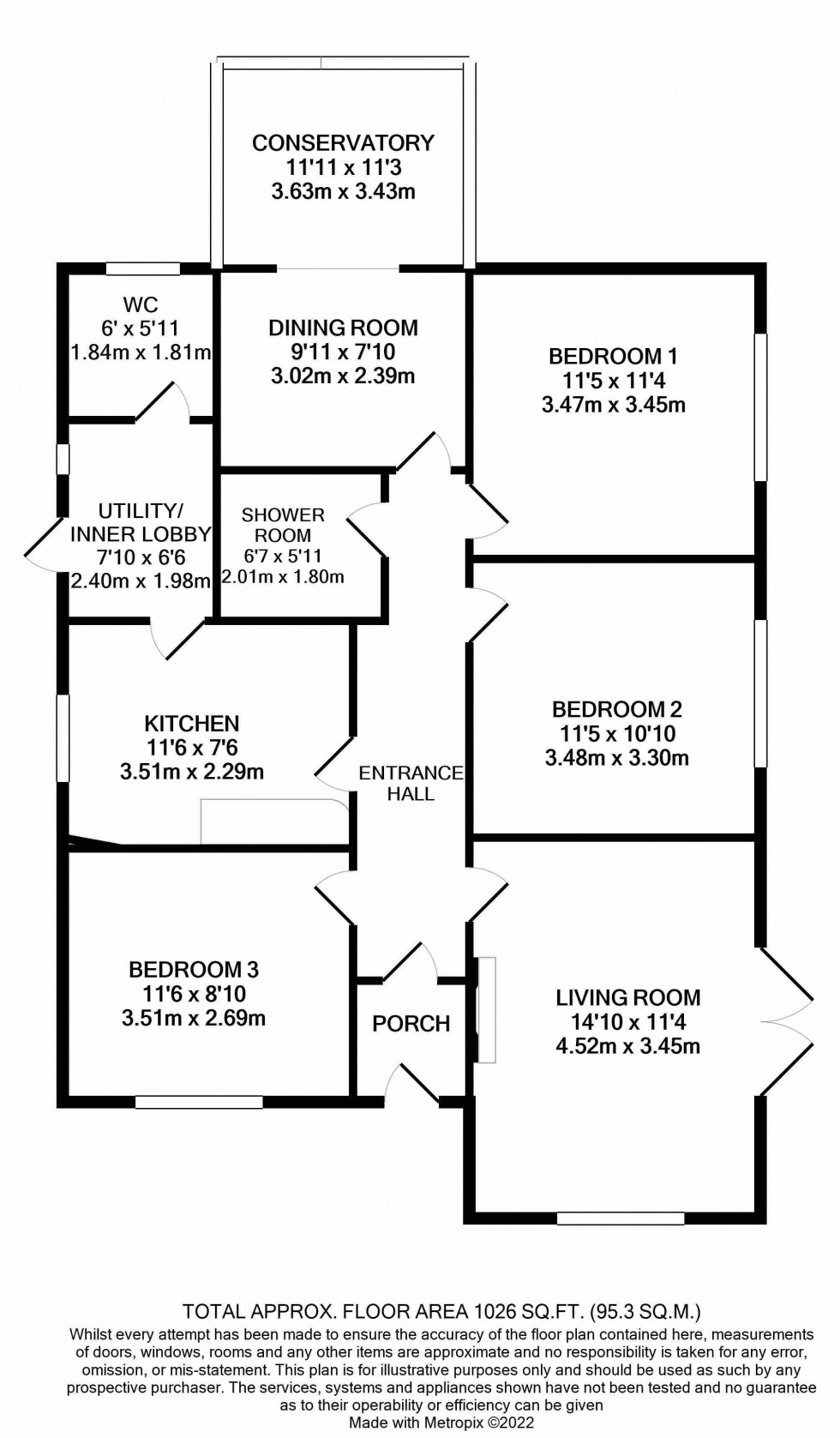 Floorplan for Gouldbourne Road, St Georges
