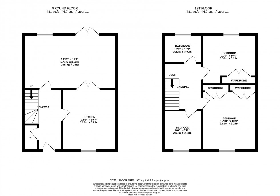 Floorplan for Haye House, Coalport