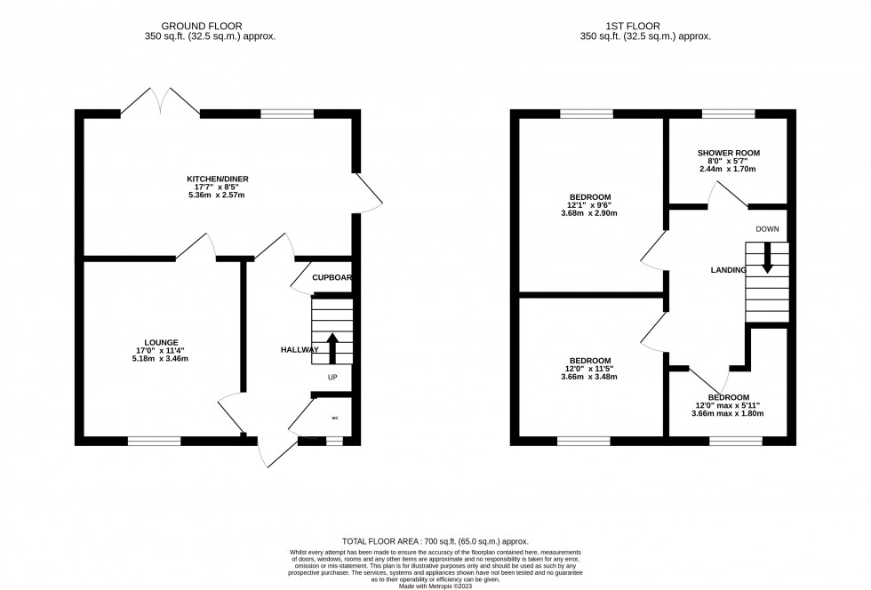 Floorplan for Millstream Way, Leegomery