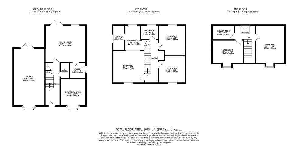 Floorplan for Juniper Way, Shifnal