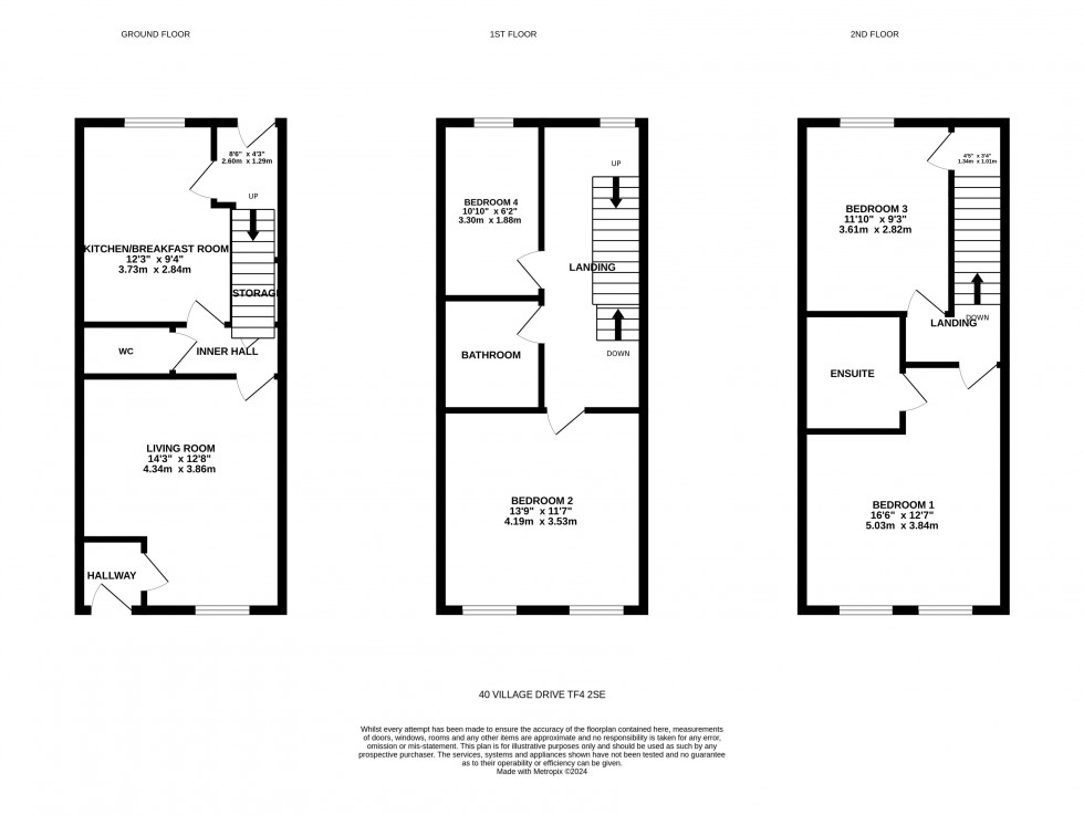 Floorplan for Village Drive, Lawley