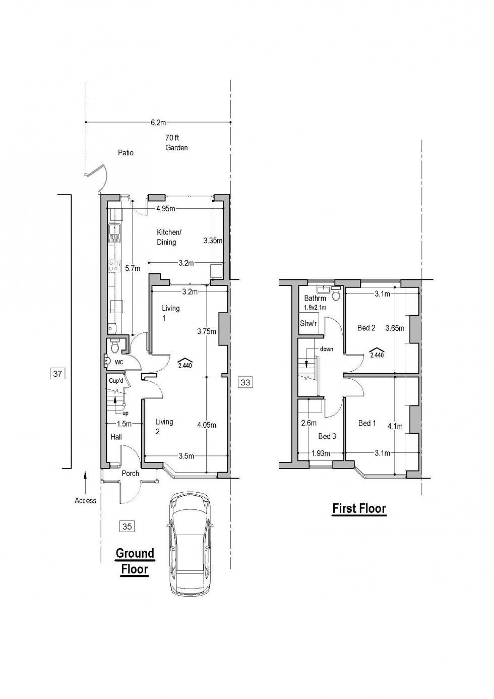 Floorplan for Byron Avenue, Hounslow