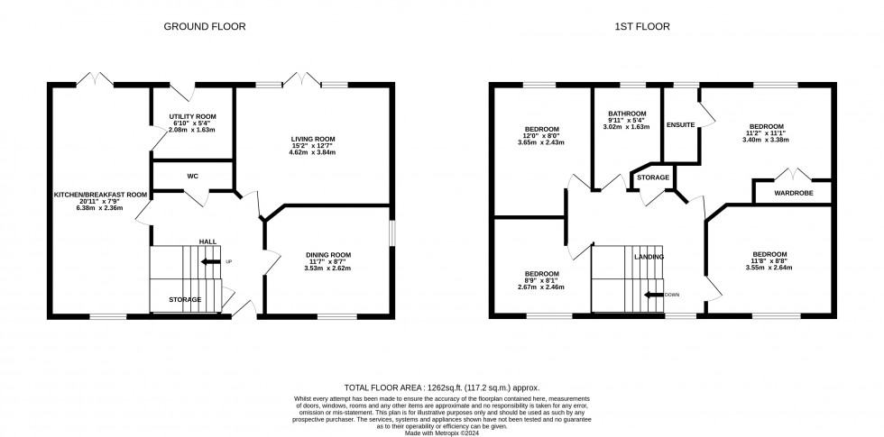 Floorplan for Lineton Close, Lawley