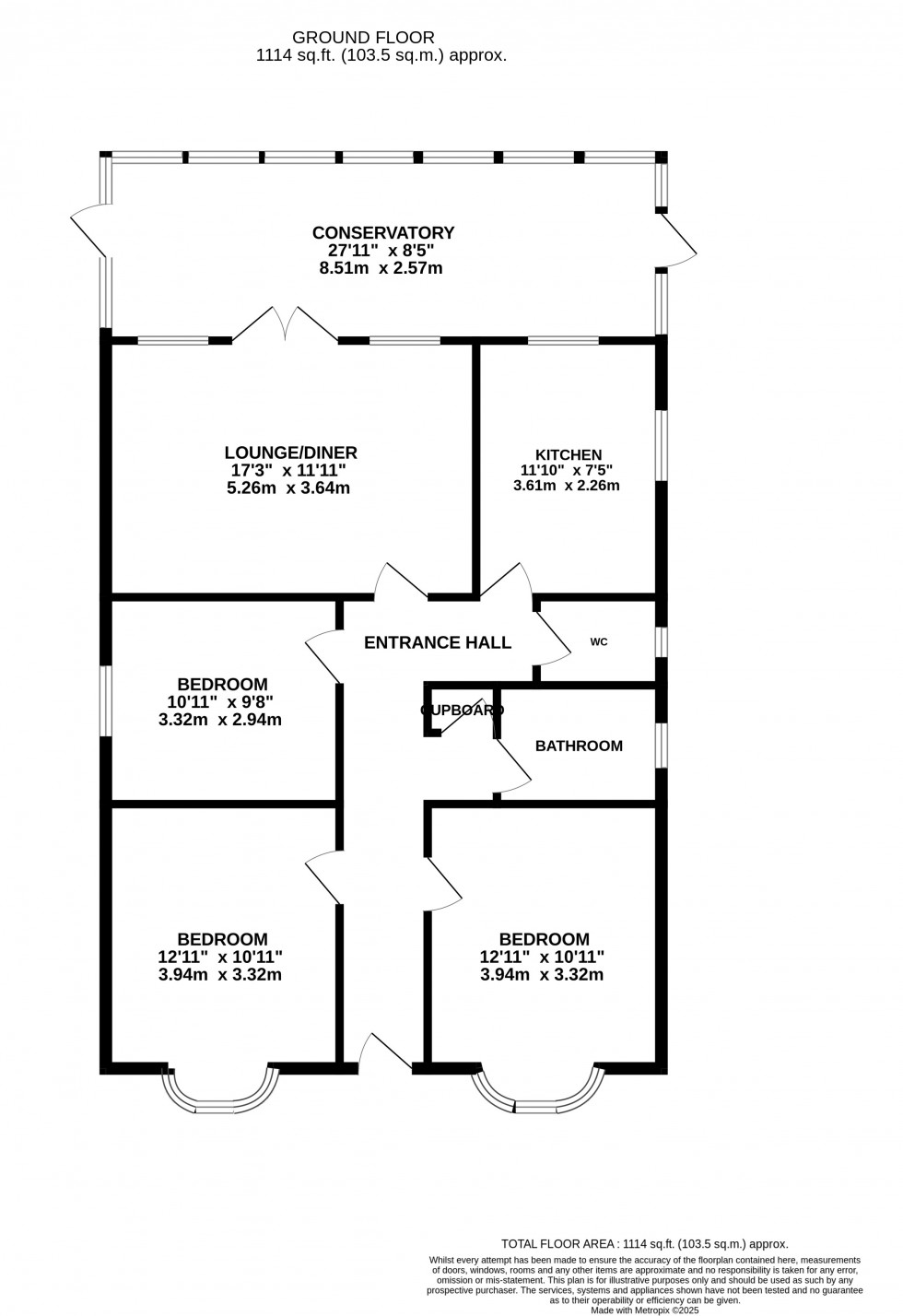 Floorplan for Conniston, 104 Prioslee Road
