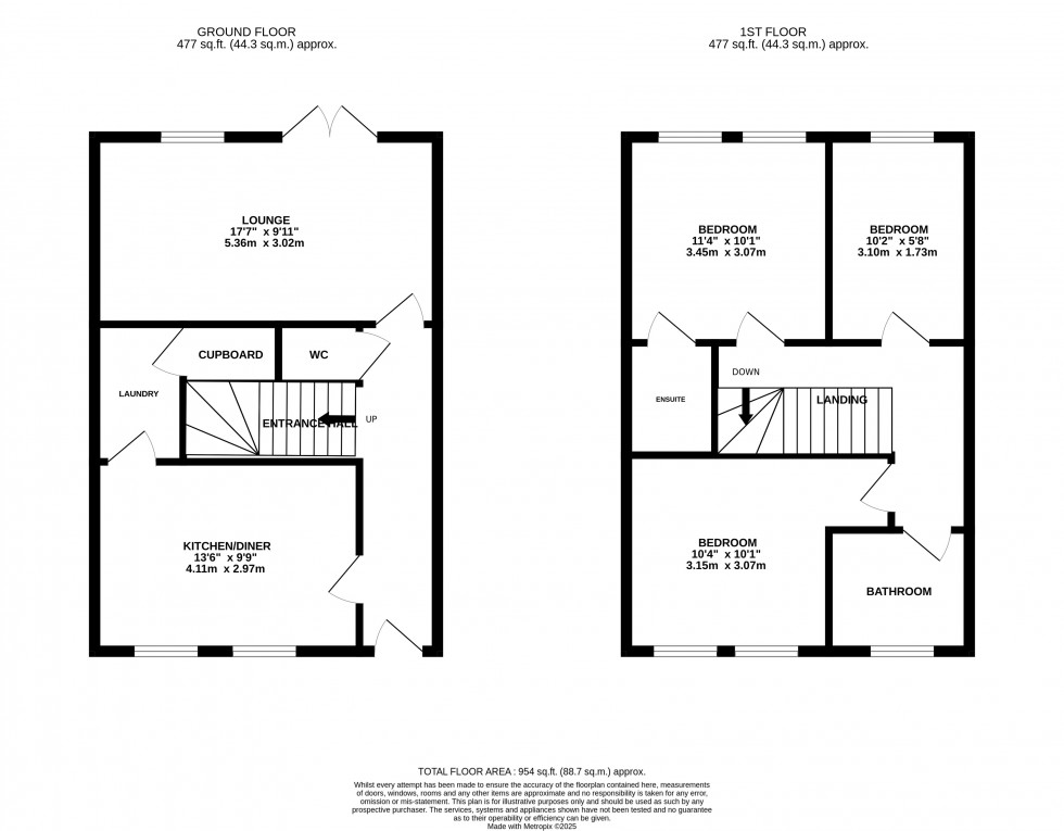 Floorplan for Mollett Drive, Ironbridge