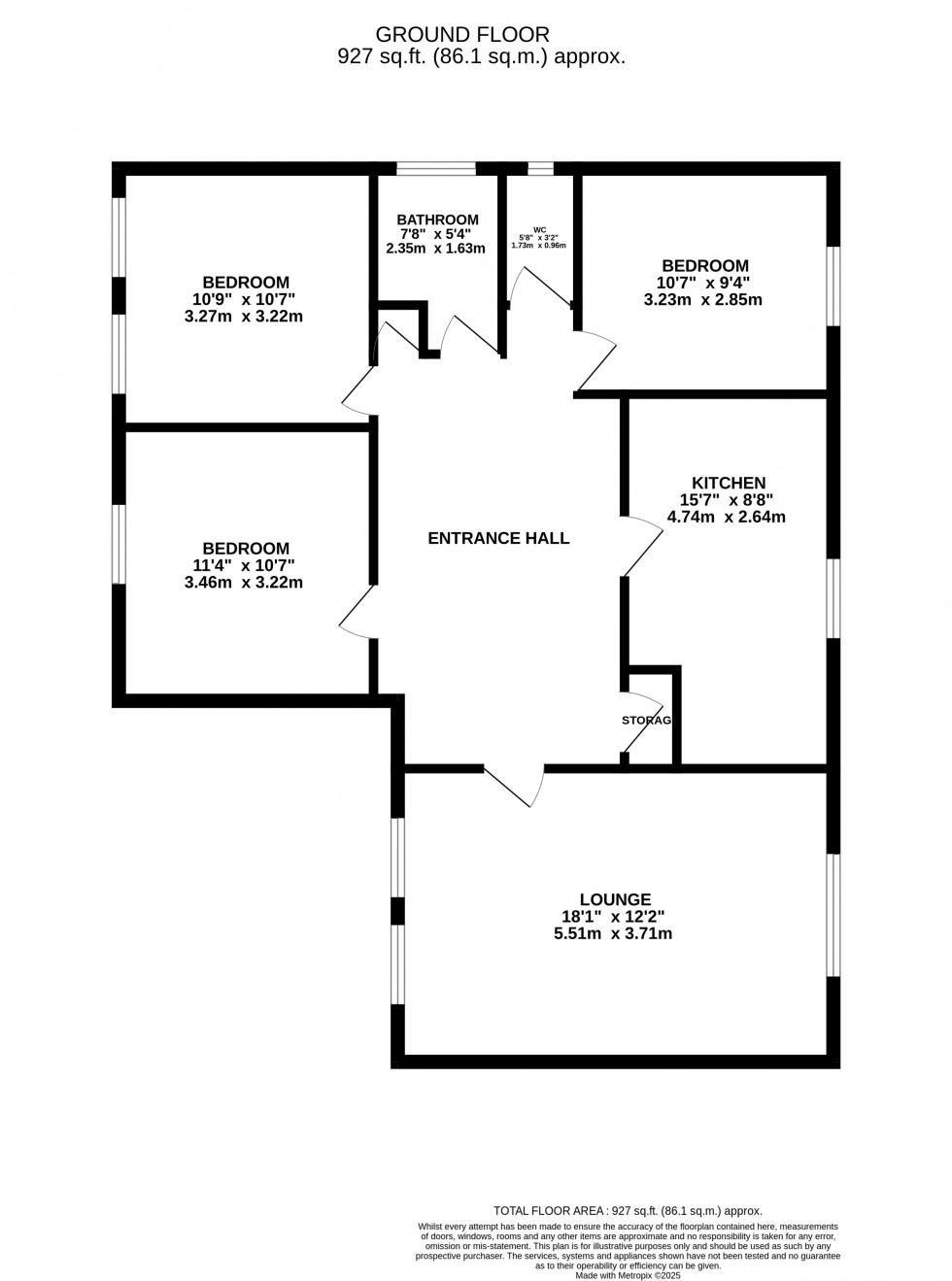 Floorplan for Blakeway Close, Broseley