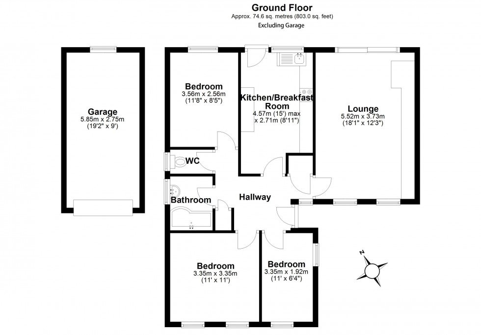 Floorplan for Blakeway Close, Broseley