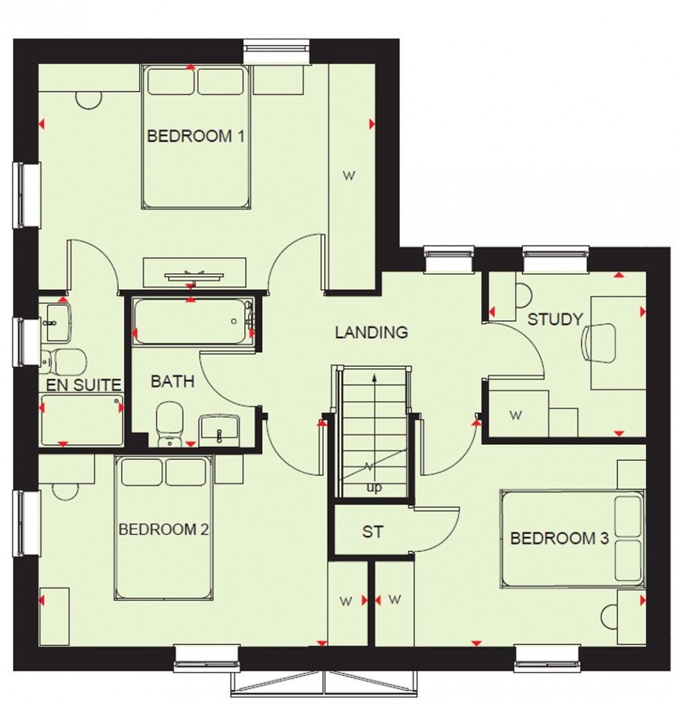 Floorplan for Plot 95 Silkin Meadows