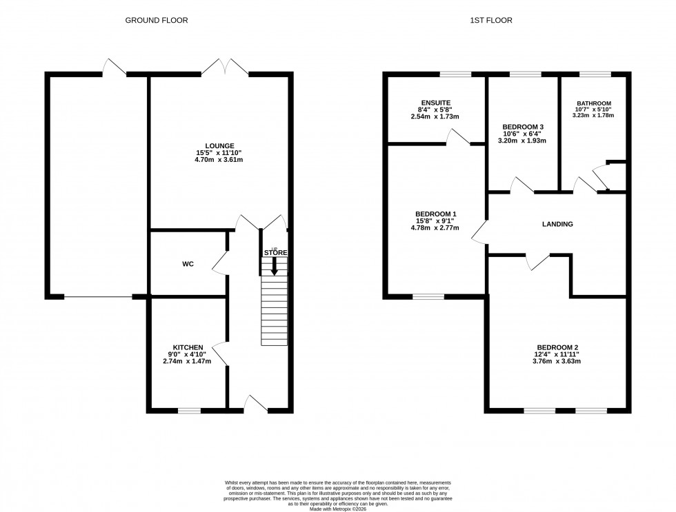 Floorplan for Ash Lea Drive, Donnington