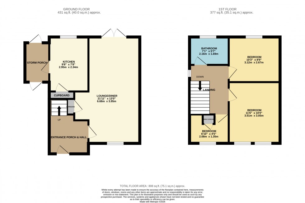 Floorplan for Huntsman Way, Dawley