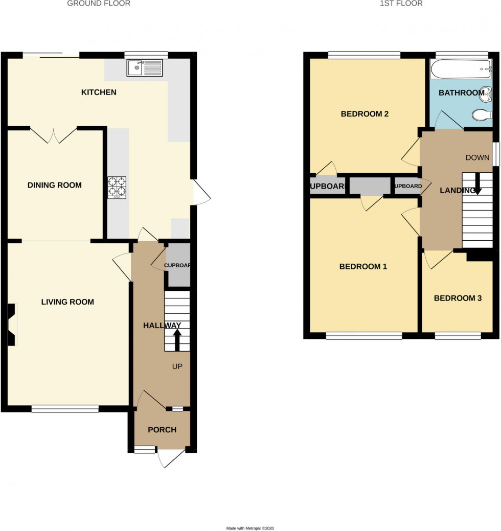 Floorplan for Nelson Way, Muxton