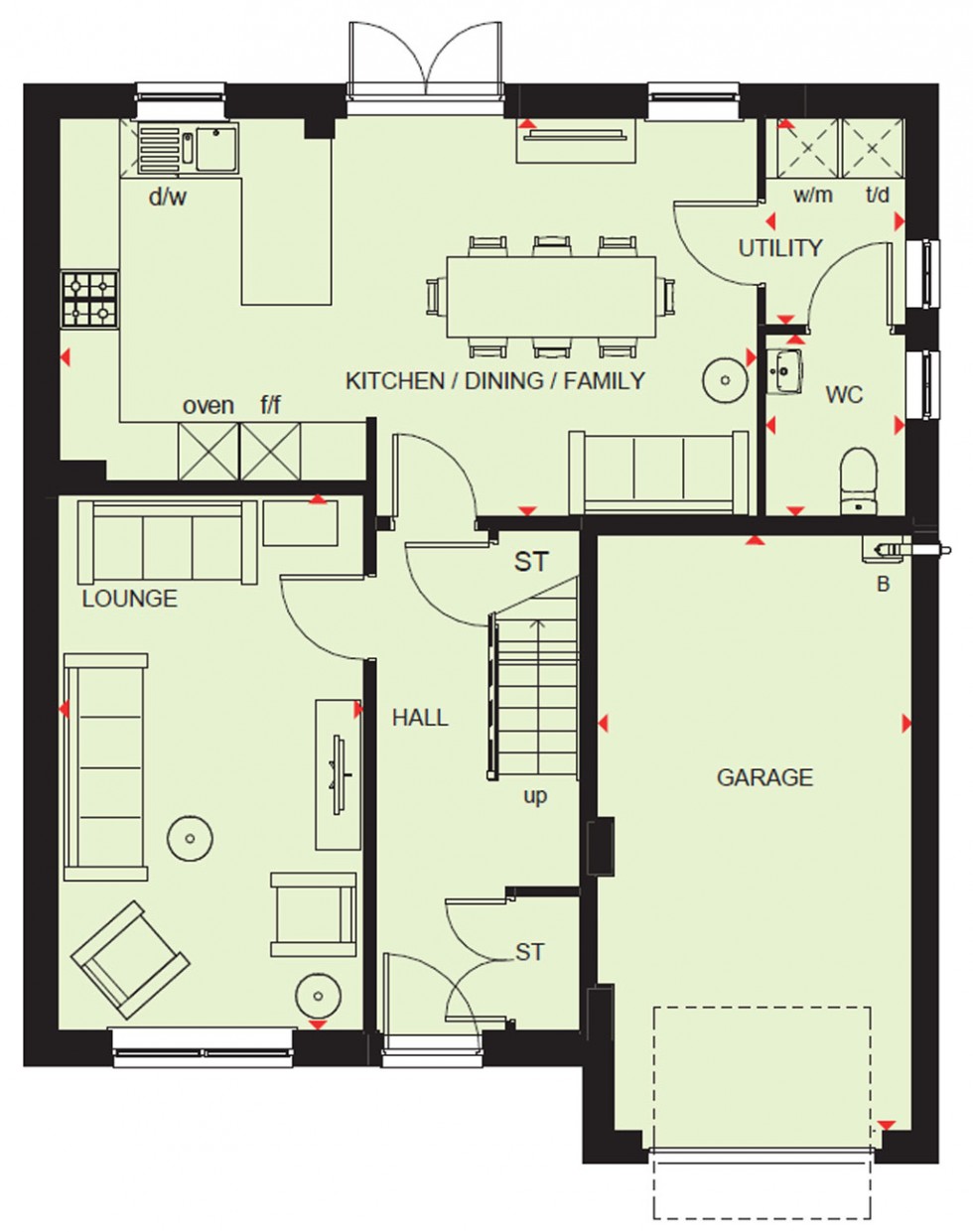 Floorplan for Plot 89 Silkin Meadows