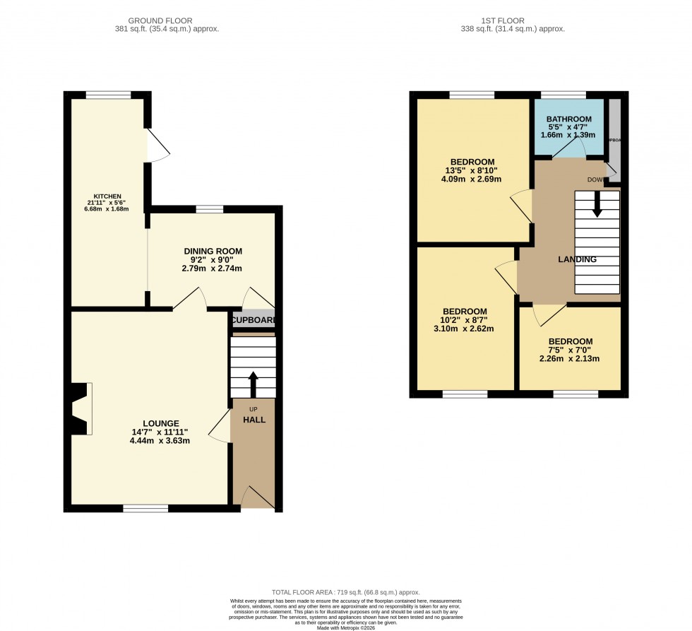 Floorplan for Coppice Road, Shifnal