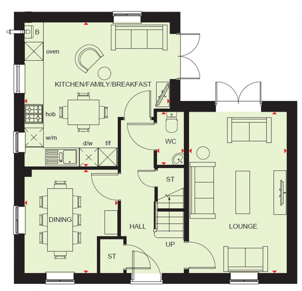 Floorplan for Plot 29 - Silkin Meadow, Apley